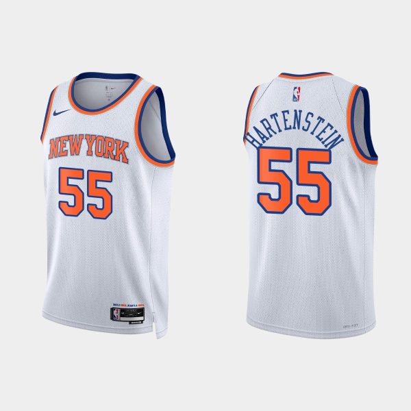 New York Knicks Isaiah Hartenstein #55 2022-23 Association Edition White Jersey Swingman