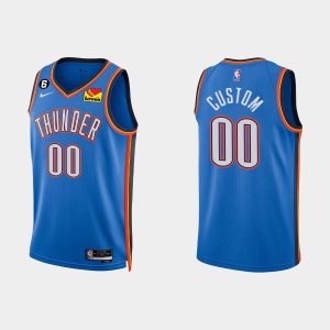 Oklahoma City Thunder #00 Custom Icon Edition White 2022-23 Jersey