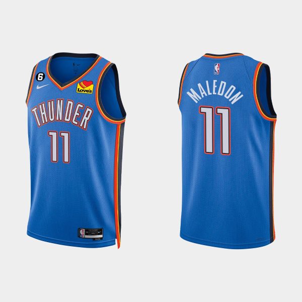 Oklahoma City Thunder #11 Theo Maledon Icon Edition White 2022-23 Jersey