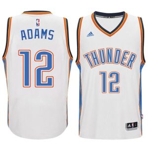 Oklahoma City Thunder #12 Steven Adams 2014-15 New Swingman Home White Jersey