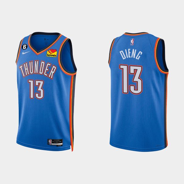 Oklahoma City Thunder #13 Ousmane Dieng Icon Edition White 2022-23 Jersey
