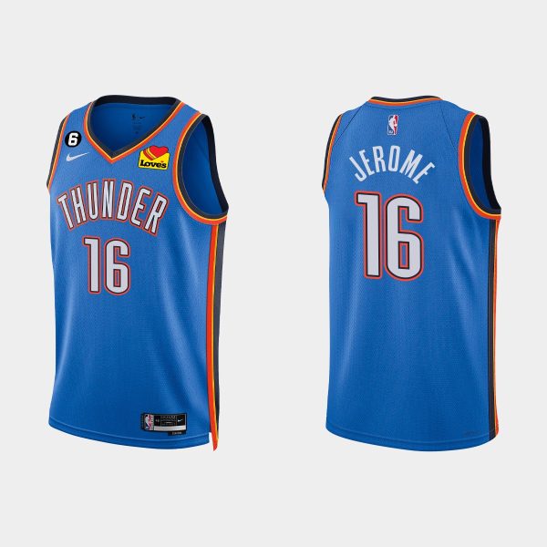 Oklahoma City Thunder #16 Ty Jerome Icon Edition White 2022-23 Jersey