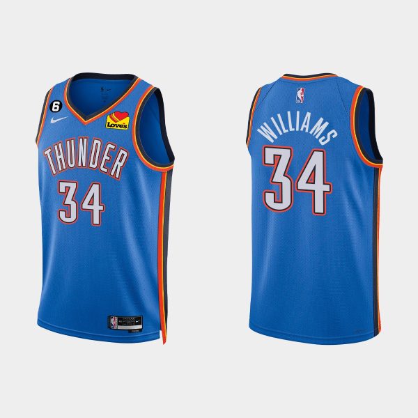 Oklahoma City Thunder #34 Kenrich Williams Icon Edition White 2022-23 Jersey