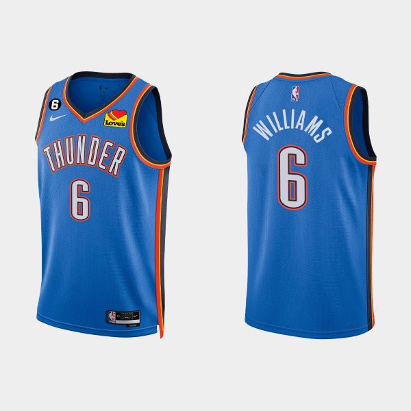 Oklahoma City Thunder #6 Jaylin Williams Icon Edition White 2022-23 Jersey