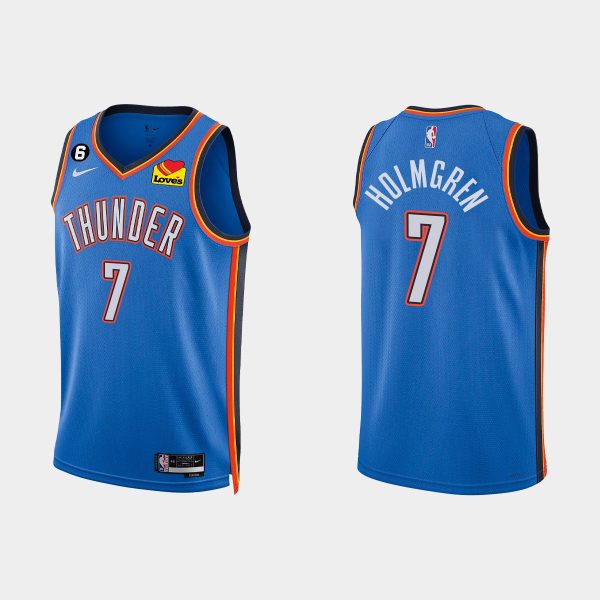 Oklahoma City Thunder #7 Chet Holmgren Icon Edition White 2022-23 Jersey
