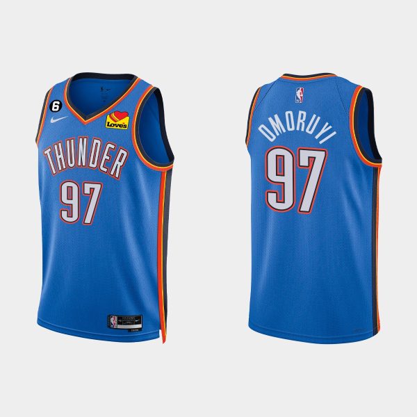 Oklahoma City Thunder #97 Eugene Omoruyi Icon Edition White 2022-23 Jersey