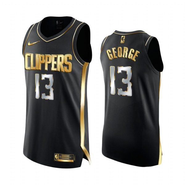Paul George LA Clippers 2020-21 Black Golden Edition Jersey Limited
