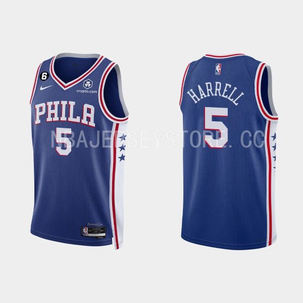 Philadelphia 76ers #13 Montrezl Harrell Icon Edition Royal 2022-23 Jersey