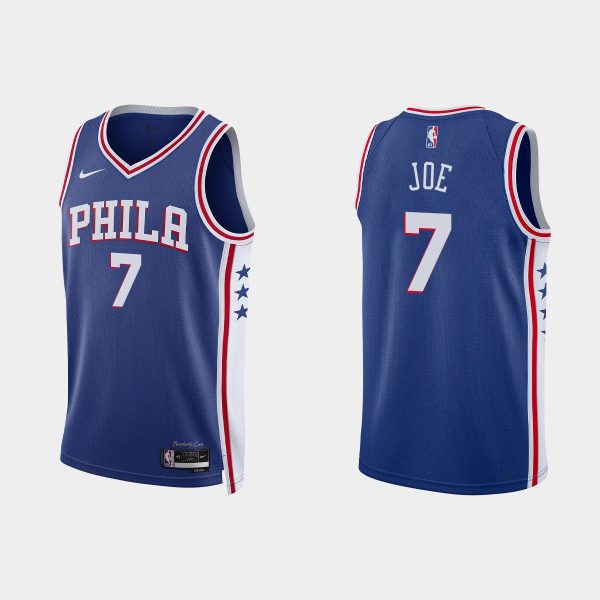 Philadelphia 76ers #7 Isaiah Joe Icon Edition Royal 2022-23 Jersey