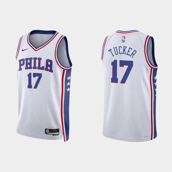 Philadelphia 76ers P.J. Tucker #17 2022-23 Association Edition White Jersey Swingman