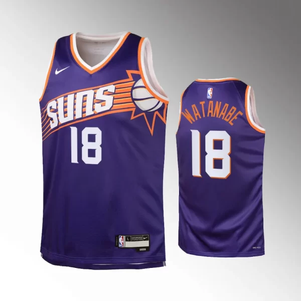 Phoenix Suns #18 Yuta Watanabe 2023-24 Icon Edition Swingman Purple Jersey
