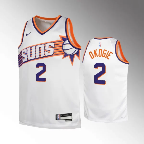 Phoenix Suns #2 Josh Okogie 2023-24 Association Edition Swingman White Jersey