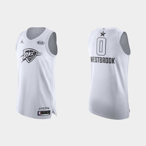 Russell Westbrook Oklahoma City Thunder #0 2018 All-Star White Jersey