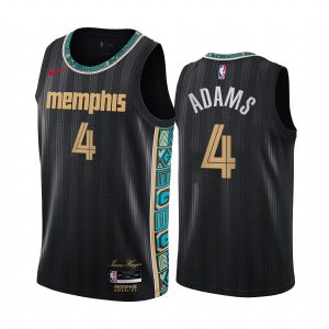 Steven Adams Memphis Grizzlies 2021 City Edition Black #4 Jersey