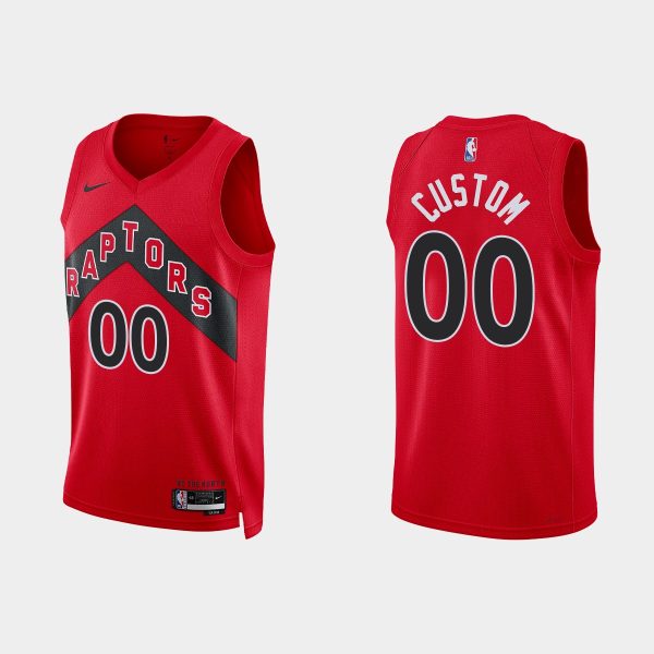 Toronto Raptors #00 Custom Icon Edition Red 2022-23 Jersey