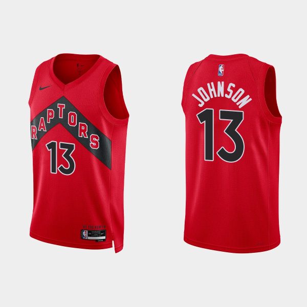 Toronto Raptors #13 David Johnson Icon Edition Red 2022-23 Jersey