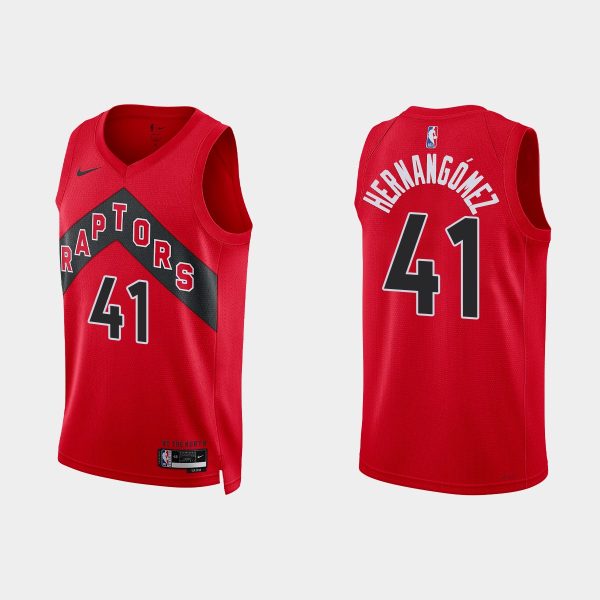 Toronto Raptors #41 Juancho Hernangomez Icon Edition Red 2022-23 Jersey