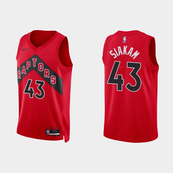 Toronto Raptors #43 Pascal Siakam Icon Edition Red 2022-23 Jersey