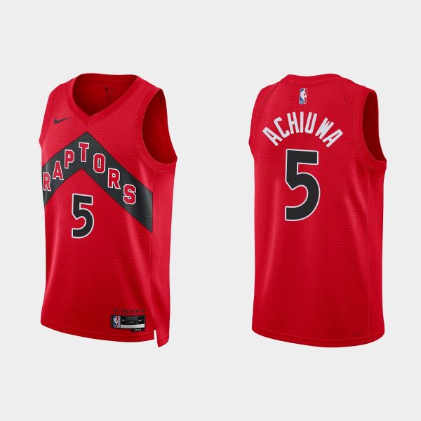 Toronto Raptors #5 Precious Achiuwa Icon Edition Red 2022-23 Jersey