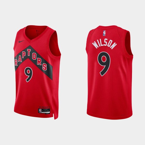 Toronto Raptors #9 D. J. Wilson Icon Edition Red 2022-23 Jersey