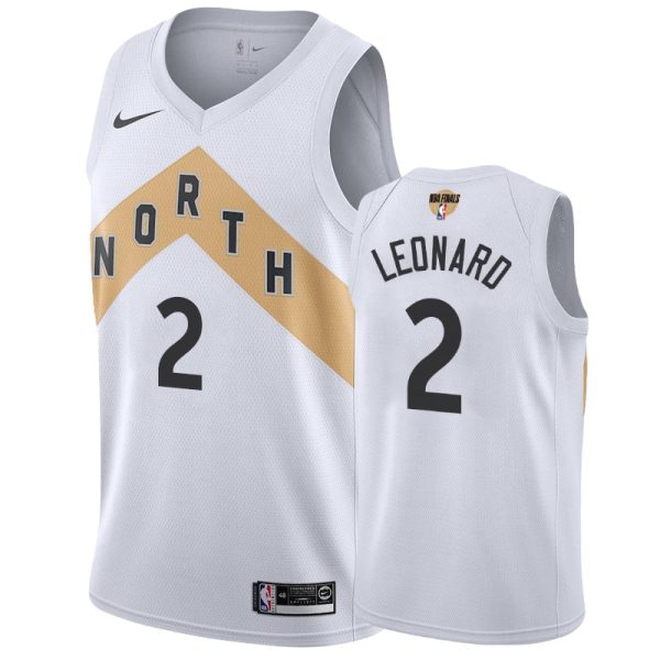 Toronto Raptors Kawhi Leonard White 2019 NBA Finals Swingman City Men's Jersey