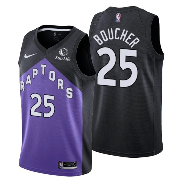 Toronto Raptors NO. 25 Chris Boucher Earned Edition Purple Jersey