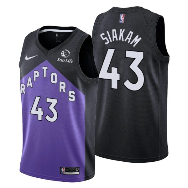 Toronto Raptors NO. 43 Pascal Siakam Earned Edition Purple Jersey