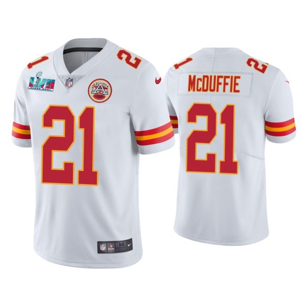 Trent Mcduffie Kansas City Chiefs Super Bowl LVII White Vapor Limited Jersey