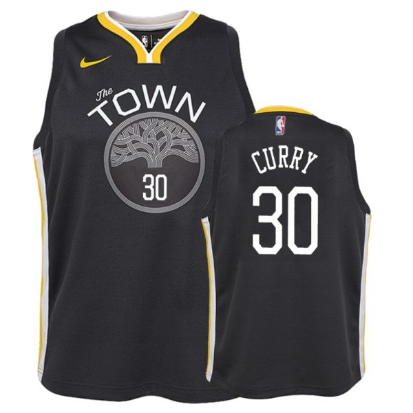 Warriors Youth's Stephen Curry #30 Statement Edition Gray Jersey