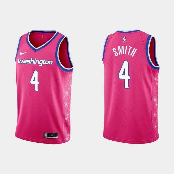 Washington Wizards #4 Ish Smith 2022-23 Cherry Blossom City Pink Jersey
