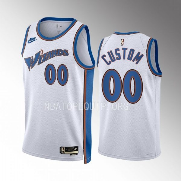 Washington Wizards Custom 2022-23 Classic Edition White #00 Jersey Swingman