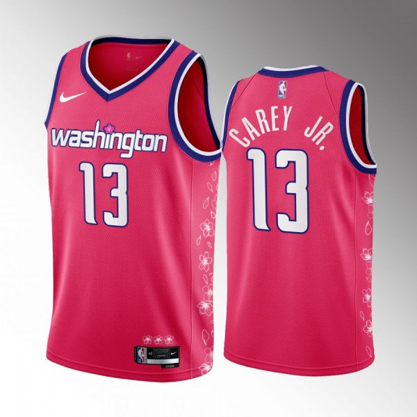 Washington Wizards Vernon Carey Jr. 2022-23 Cherry Blossom City Pink #13 Jersey Swingman