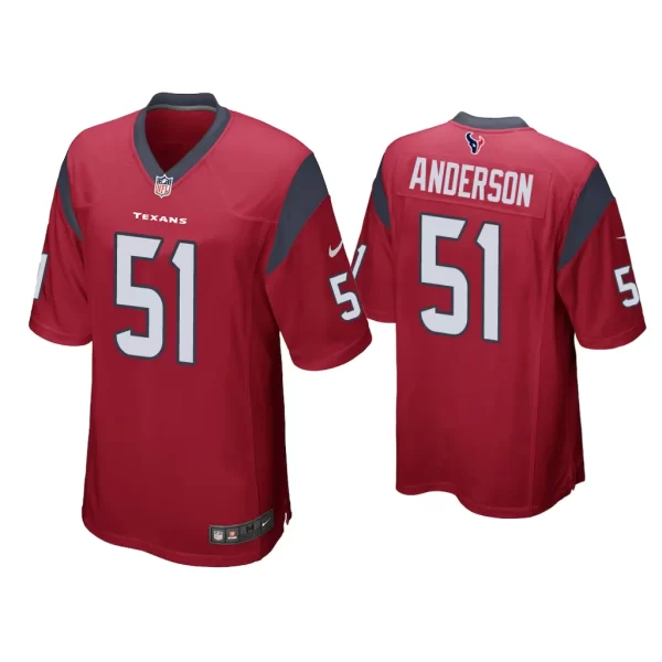 Will Anderson Houston Texans Red 2023 NFL Draft Game Jersey