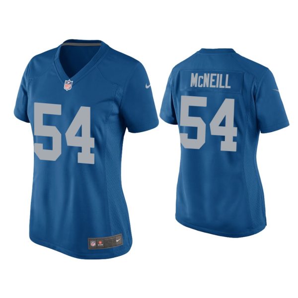 Women Alim Mcneill Detroit Lions Blue Throwback Game Jersey