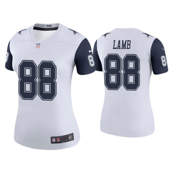 Women Color Rush Legend CeeDee Lamb Dallas Cowboys White Jersey