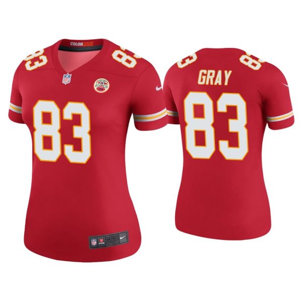 Women Color Rush Legend Noah Gray Kansas City Chiefs Red Jersey