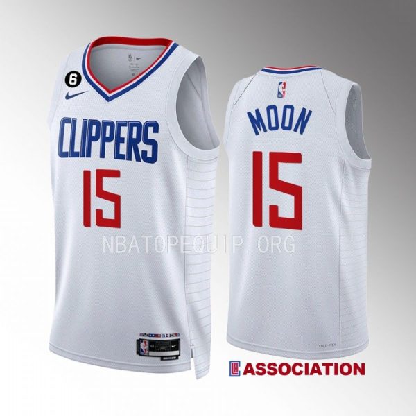 Xavier Moon 2022-23 LA Clippers White #15 Classic Edition Jersey Swingman