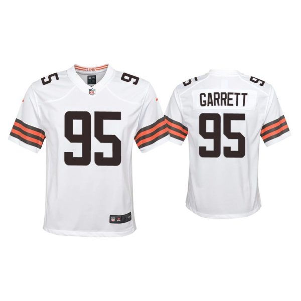 Youth 2020 Myles Garrett Cleveland Browns White Game Jersey