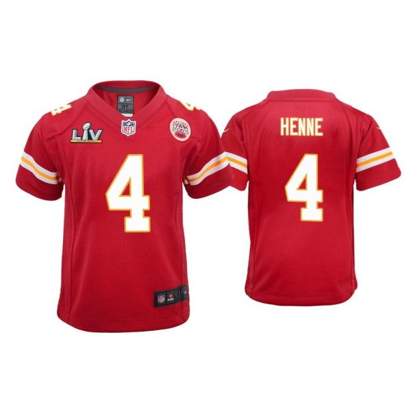 Youth Chad Henne Kansas City Chiefs Super Bowl LV Red Game Jersey