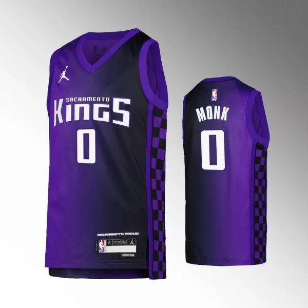 Youth Sacramento Kings #0 Malik Monk Purple 2023-24 Jersey - Statement Edition