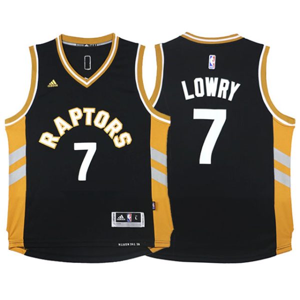 Youth Toronto Raptors #7 Kyle Lowry 2015-16 Away Alternate Brown Jersey