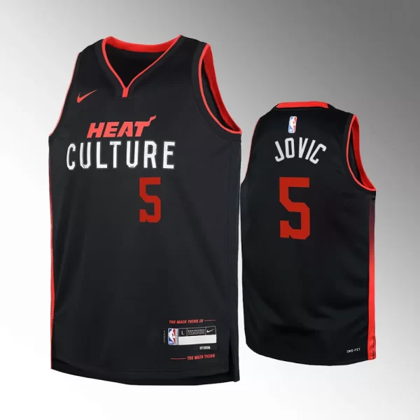 Miami Heat #5 Nikola Jovic 2023-24 City Edition Swingman Black Jersey