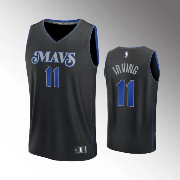 Unisex #11 Kyrie Irving Dallas Mavericks Fast Break 2023-24 City Edition Black Jersey