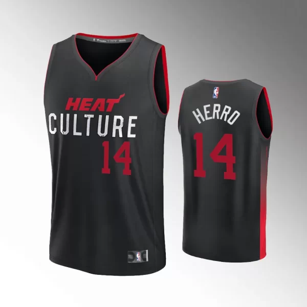 Unisex #14 Tyler Herro Miami Heat Fast Break 2023-24 City Edition Black Jersey