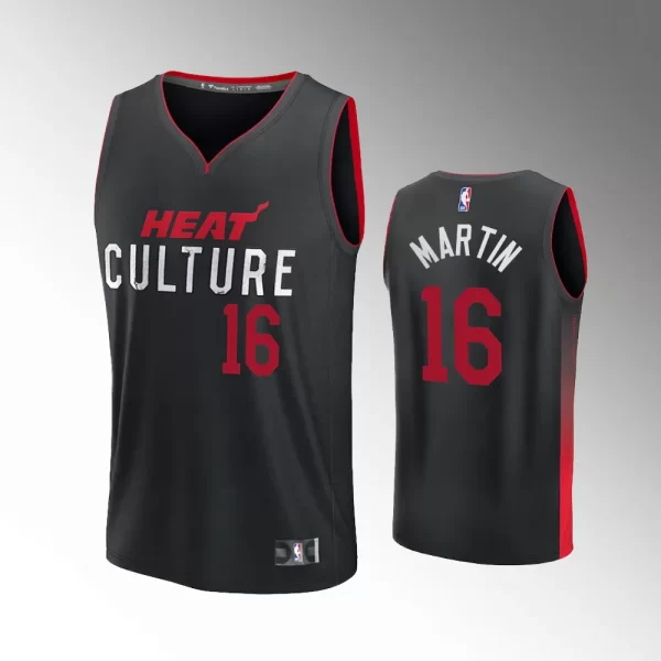 Unisex #16 Caleb Martin Miami Heat Fast Break 2023-24 City Edition Black Jersey