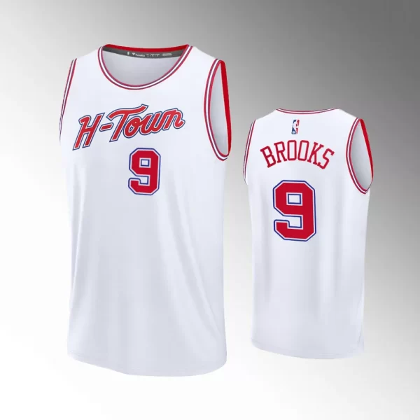 Unisex #9 Dillon Brooks Houston Rockets Fast Break 2023-24 City Edition White Jersey