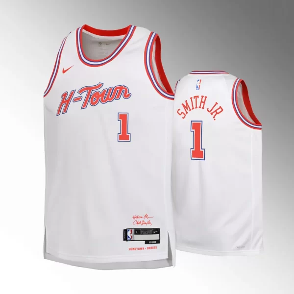 Youth Houston Rockets #1 Jabari Smith Jr. 2023-24 City Edition Swingman White Jersey