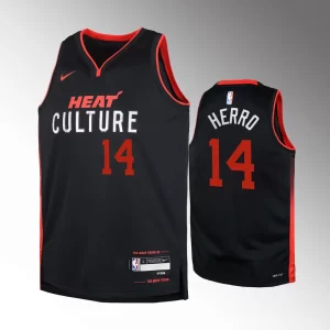 Youth Miami Heat #14 Tyler Herro 2023-24 City Edition Swingman Black Jersey