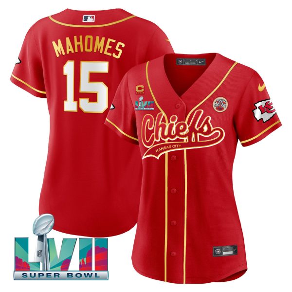Women Kansas City Chiefs Super Bowl LVII BaseBall Jersey