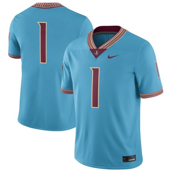 #1 Florida State Seminoles Seminole Heritage Game Jersey - Turquoise